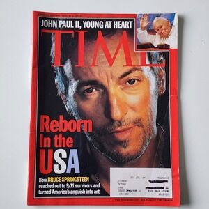 Time Magazine Bruce Springsteen August 5 2002 Canadian Edition Reborn In The USA
